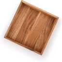 Samhita Acacia Wood Serving Tray with Handles,Wooden Serving Tray, Snack Tray, Breakfast Tray, Great for, Breakfast, Coffee |Size- 10" x 10" x 1.75"