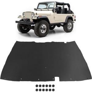 Under Hood Insulation Compatible with 1987-1995 Jeep Wrangler YJ Hood Insulation Pad Heat Blanket Replacement with Clips