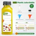 24 PACK 12 OZ Reusable Thicker Plastic Juice Bottles with Caps, Food Grade