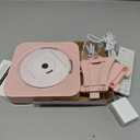 Portable CD Player with Bluetooth Desktop CD Player for Home CD Music Players with Remote Control,Timer,Built-in Dual Speakers with LED Display Home Audio Boombox FM Radio (Pink)