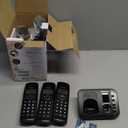 Panasonic DECT 6.0 Expandable System, Cordless Phones With Answering Machine and Call Blocking  3 Cordless Phones 3 Handsets  KXTGE633M (Metallic Black)