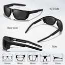 STGATN Polarized Sport Sunglasses for Men, Wrap Around Design UV400 Protection Driving Fishing Cycling Running Glasses