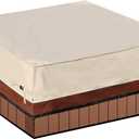 Hot Tub Cover- Square Spa Covers for Hot Tub Waterproof & Anti-UV with Corner Reinforcement, 600D Heavy Duty Oxford Fabric &4 Air Vents, 76 x 76 inch Outdoor Hot Tub Cover Protector (76"(L)x76"(W)x20"(H))