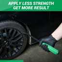 60 Inch Metal Striking Cap Pry Bar Long Heavy Duty Pry Bar with Mechanic's Handle for Positioning Aligning Prying Iron Worker Tools (Green)