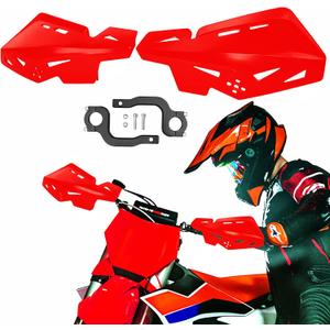 Universal 7/8" 22mm and 1 1/8" 28mm Handle Bar Hand Guards Nylon Bracket for Dirt Bike Motocross ATV for SX SXF EXC XCW-Red