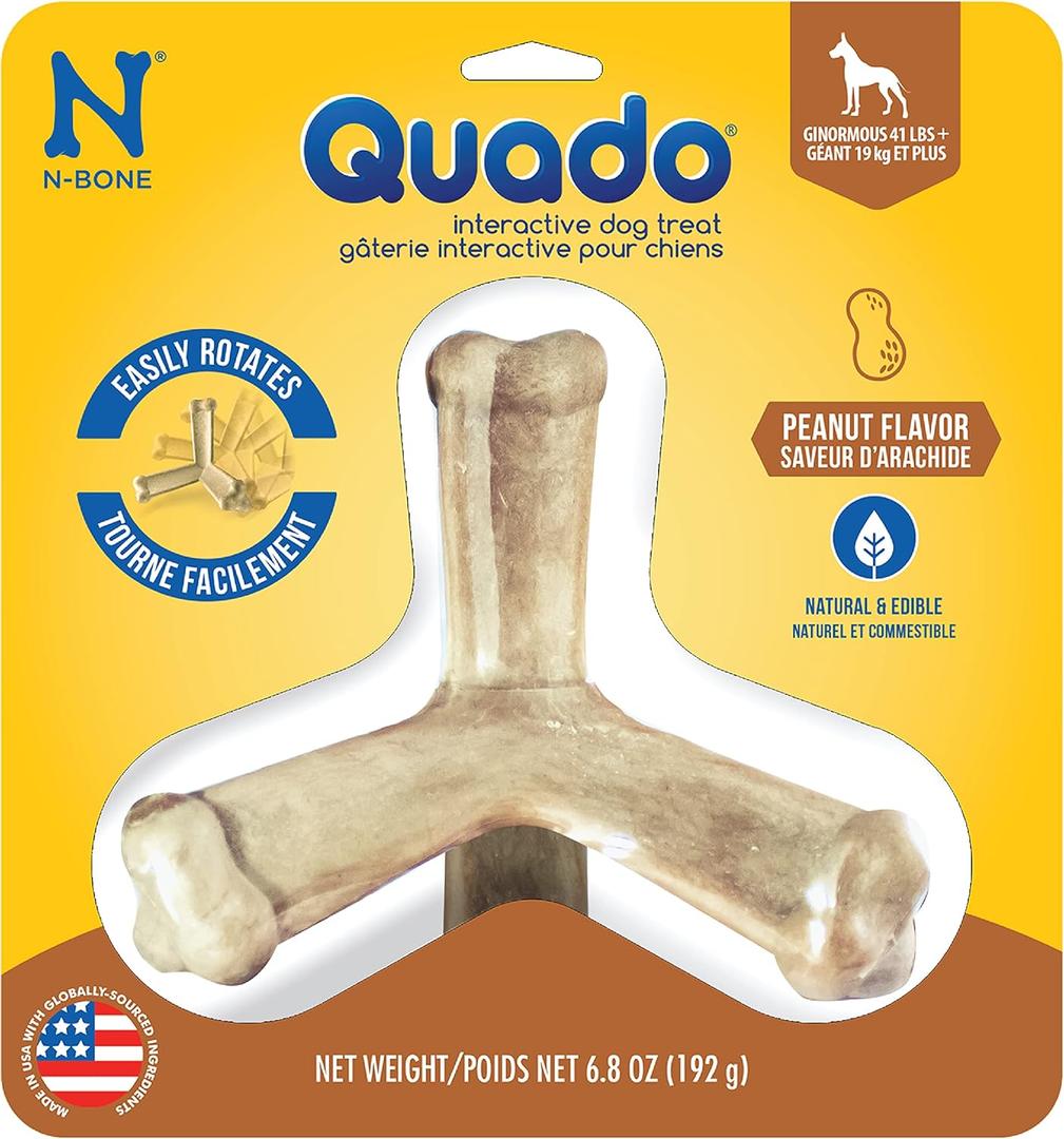 Quado Interactive Chew, Ginormous Peanut Flavor (1 Pack), Large (EXP 04/28/27)