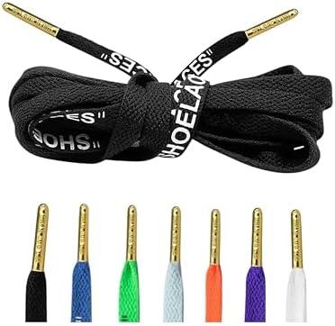 Loop King Laces 1 Pair Off White Style Shoe Laces with Gold Tips