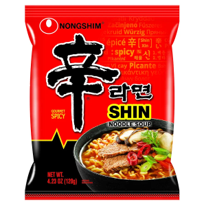 Nongshim Ramen Noodles, Gourmet Instant Ramen, Premium Microwavable Noodle Soup, Spicy Shin, Family Pack, 4.23 Ounce (Pack of 20), Best By 06 JUN 2026