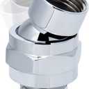 NearMoon Shower Head Swivel Ball Adapter - Solid Brass Shower Connector Ball Joint Adjustable Universal Shower Arm Extension Component (Chrome Finish)