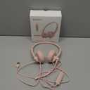 USB Headset with Microphone for PC - Lightweight & Comfortable Pink Computer Headset for Office, Call Center, Remote Work - Includes Carry Pouch (Clear Audio)