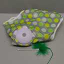 Interactive Cat Toys Rechargeable,Moving Concealed Feathers,Real Mouse Squeaky,Touch Activated Cat Kitten Toy Exercise Toys for Indoor Bored Adult Cats (green)