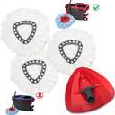 Easywring 1-Tank System,Mop Replacement Heads for O-Ceda Replace , Spin Mop Heads Replacements, Microfiber Spin Mop Refills, Easy Cleaning Head Replacement (1 Base+3pcs White)