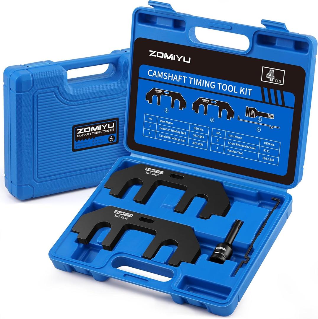 303-1655 Camshaft Holding Tool Kit with Tension Tool, Timing Alignment Holder Tool Compatible with Ford 3.5L EcoBoost Upgraded GT F-150 Expedition Lincoln Navigator with Case.  303-1655 Camshaft Holding Tool Kit with Tension Tool, Timing Alignment Holder Tool Compatible with Ford 3.5L EcoBoost Upgraded GT F-150 Expedition Lincoln Navigator with Case.