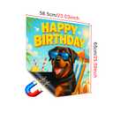 HOMETITUTE Dishwasher Magnet Cover 23x26 Inch Dog Beach Party Pattern