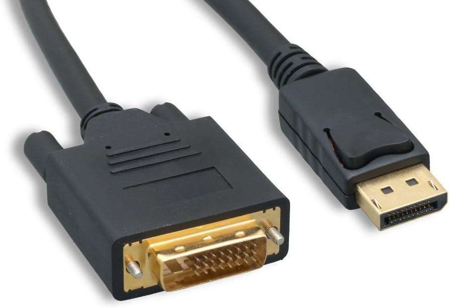 DisplayPort to DVI Cable, Passive DP to DVI-D, 3ft, 2-Pack  One-Way DisplayPort Source to DVI Display