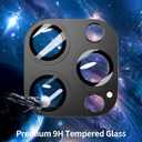 2 Packs Camera Lens Protector for iPhone 13 Pro Max/iPhone 13 Pro 9H Tempered Glass Camera Cover Lens Aluminum Alloy Metal matte Case, Scratch Resistant Case Friendly (Black, 13 Pro Max/Pro)