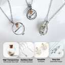 Pet Ashes Memorial Necklace, Dog Fur Ashes Keepsake Necklace, Small Pet Urn Pendant Vial Necklace for Ashes, Cat Fur Memorial Necklace Jewelry, Dog Ash Small Urn Glass Necklace (Big Planet)