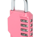 ZHEGE Combination Lock, 4 Digit Combination Padlock Outdoor, School Lock, Gym Locks (Pink)