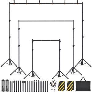 Backdrop Stand Kit - 6 Widths, 10x8.5ft Adjustable Background Stand for Parties & Studio Photography