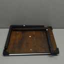 C-Shaped End Table, Small Couch Side Table, Sofa TV Tray Table for Living Room, Bedroom, Bedside ET-YB-BRW1