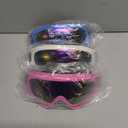 Yidomto Ski Goggles, 3 Pack Snow Goggles for Men, Women, Kids & Youth, UV400 Protection for Skiing & Snowboarding (One Size, Pink-white-blue)