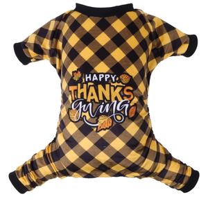 CuteBone Thanksgiving Dog Pajamas Costumes Pet Clothes Cat Apparel Shirt Winter Holiday Cute Pjs Outfits for Doggie Onesies, Size: Small