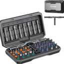 Saker 42 in 1 Screwdriver Set,Multi Bit Magnetic Screwdriver Set with T Handle & Storage Case Suitable for Furniture,Computer,Bicycle and DIY Free Combination Grey