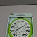 Springfield Indoor Outdoor Big and Bold Dial Thermometer, Wireless Thermometer with Easy to Read Numbers for Patio, Pool, and Indoor Areas, 8-Inch, Green