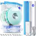Filament Storage Bags with Upgrade Auto Pump, 20 Filament Vacuum Storage Bags(11.81 * 13.38 in) Plus 20 Desiccants and 5 Clips, Keeping Spool Clean and Dry