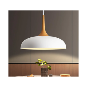 Oversize White Pendant Lights Kitchen Island,Modern Pendant Light Fixtures,Farmhouse Adjustable Hanging Pendant Lighting Foyer Entryway Hallway Bedroom Dining Room Living Room,Faux-Wood,Large 15.75 in
