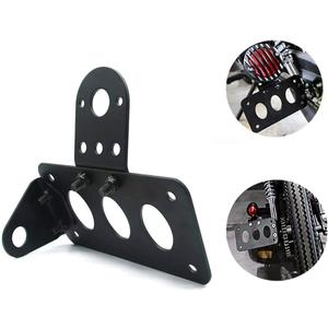 Side Mount License Plate Bracket, Horizontal Vertical Side Mount License Plate Bracket, Motorcycle Side License Tail Light Relocator(Without Lights)
