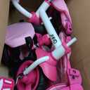 JMMD 8 in 1 Tricycle Stroller with Push Handle, Foldable Trike with 360 Swivel Seat, Reclining Backrest, All-Terrain Wheels, Dual Brakes, Canopy & Storage, Gift for Kids 18 Months to 5 Years, Pink