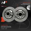 A-Premium 12.20 inch (309.9mm) Rear Vented Disc Brake Rotors Compatible with Select Volkswagen and Audi Models - Passat, Passat CC, Golf, Golf R, Tiguan, Atlas/Atlas Cross Sport, A3, Q3, 2-PC Set