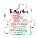 2 x Gifts for Mom from Daughter,Gifts for Mom Thanksgiving Christmas,My Heart Will Always Be Tied To Home Sign Acrylic Puzzle Piece 4.5x4.5 Inches (10)