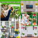 2 Tier Plant Stand Indoor Tall, White Corner Tiered Round Plant Stand for Indoor Multiple Plants, Metal Flower Pot Stands Outdoor Holders Plant Shelf Display Rack for Balcony Living Room