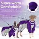 AOFITEE Dog Coat Warm Dog Puffer Jacket for Winter, Windproof Dogs Coat with Harness Built in, Reflective Turtleneck Dogs Winter Jacket Snowsuit, Full Body Fleece Coats for Pet, Medium