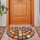 ubdyo Welcome in Style Front Door Mat - Low Pile Front Door Mat Outside Entrance - Muddy Dirt Trapping Welcome Matt Outdoor - Rubber Backing Anti Slip Indoor Doormat Entrance, 29" x 17"