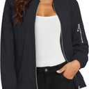 MAGCOMSEN Women's Casual Jacket Lightweight Bomber Jackets 5 Pockets Windbreaker Zip-up Spring Fall Outerwear