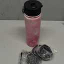 Konokyo 22oz Stainless Steel Bottles with 3 Lids Sport Insulated Water Bottle,Marble Blossom