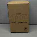 MOKATNG 4-Light Bathroom Light Fixtures, Vanity Light with Milky White Shades, Matte Black Bathroom Light Fixtures Over Mirror, Modern Bathroom Wall Lamp for Mirror Living Room Cabinet Bedroom