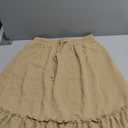 High Waist Tiered Skirts for Women Flowy Skirts for Women Below Knee with Pockets 2025 Fashion Trendy (Medium, A-24 Khaki)