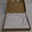 White Charger Plates,13 Inch Vintage Dinner Plate Chargers Round Server Ware.Set of 6 Plastic Beaded Chargers for Dinner Plates, Party, Wedding(White)