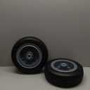 MaxxHaul 51025 12" Solid Tires Flat Free PU Tire and Wheel, with 5/8" Axle Bore Hole, 4" Wide with 3.0" Offset Hub for Hand Truck Garden Wagon Cart Trolley Dolly Lawn Mower Replacement Tire - 2 Pack