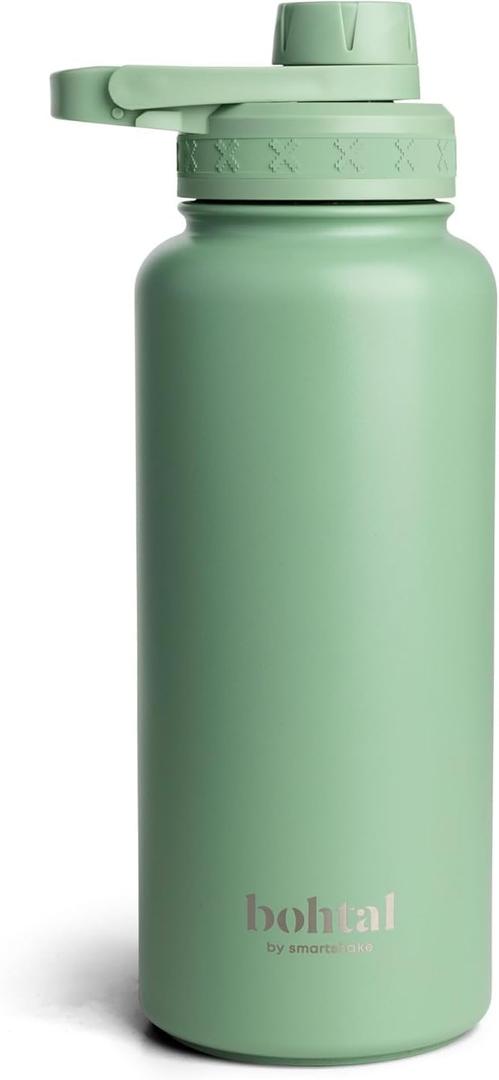 Smartshake Bohtal 960ml/32 oz Insulated Water Bottle, Durable Stainless Steel Water Bottle, Leak Proof Water Bottle, Keep Drinks Hot for 6 Hours, Cold for 12 Hours, BPA-Free, Leak-Proof Lid - Green