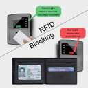 Travelambo Genuine Leather Wallet for Men with Gift Box - Handmade Bifold Stylish - Mens Wallets Rfid Blocking with 2 ID Windows
