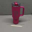 Personalized 40 oz Monogrammed Tumbler with Handle & Flip Straw, 100% Leak Proof stainless steel Insulated Tumbler, Customized Initial Funny Gifts for Women Mom Sisters Coworker, B