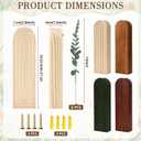 4 Pcs Wood Wall Planter Vase with Pampas Grass and Eucalyptus Farmhouse Boho Wall Decor for Living Room Entryway Bedroom Kitchen Office Home Decoration(8 Pcs,Artificial Eucalyptus)