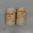 2mm Cotton Sparkle Macrame Cord 224 Meters, Colorful Crochet Macrame Cord for Wall Hangings, Bags, Plant Holders, Rugs, Polypropylene Rope (2 Skein, Cream Gold)
