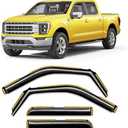 Window Rain Guard for Ford F150 2021 2022 2023 2024 2025 2026 SuperCrew Truck Rain Guards Side Window Visors Low Profile Vent Visor Window Deflectors Vent Shades Car Accessories