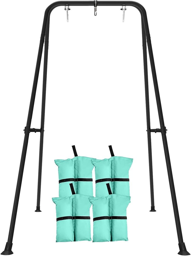 Swing Stand for Kids,Baby Swing Frame, Toddler A-Frame Metal Swing Set for Backyard, Outdoor Indoor use, Fits for Most of The Toddlers Swings (Black)